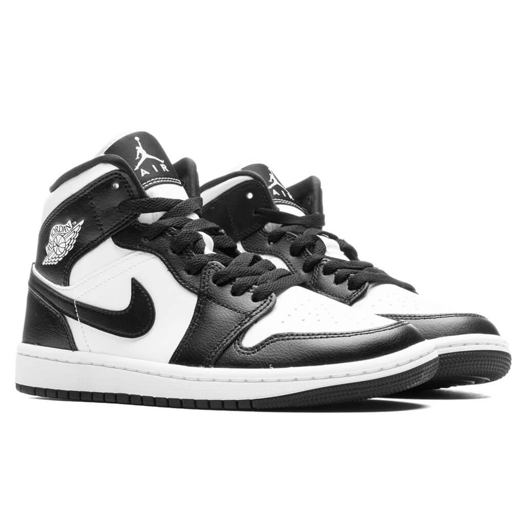 Air Jordan 1 Mid Women's - White/Black/White - Image 2