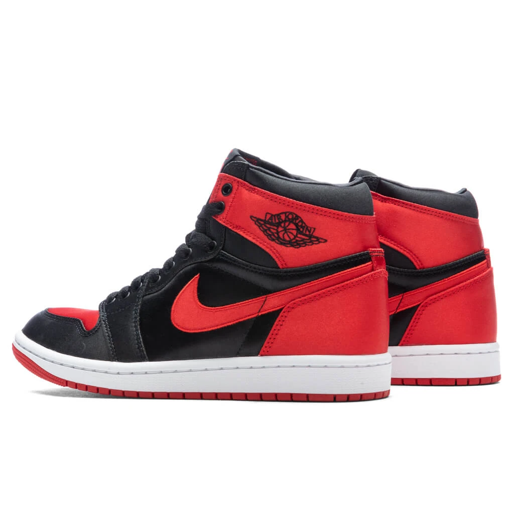 Women's Air Jordan 1 Retro Hi OG 'Satin Bred' - Black/University Red/White - Image 3