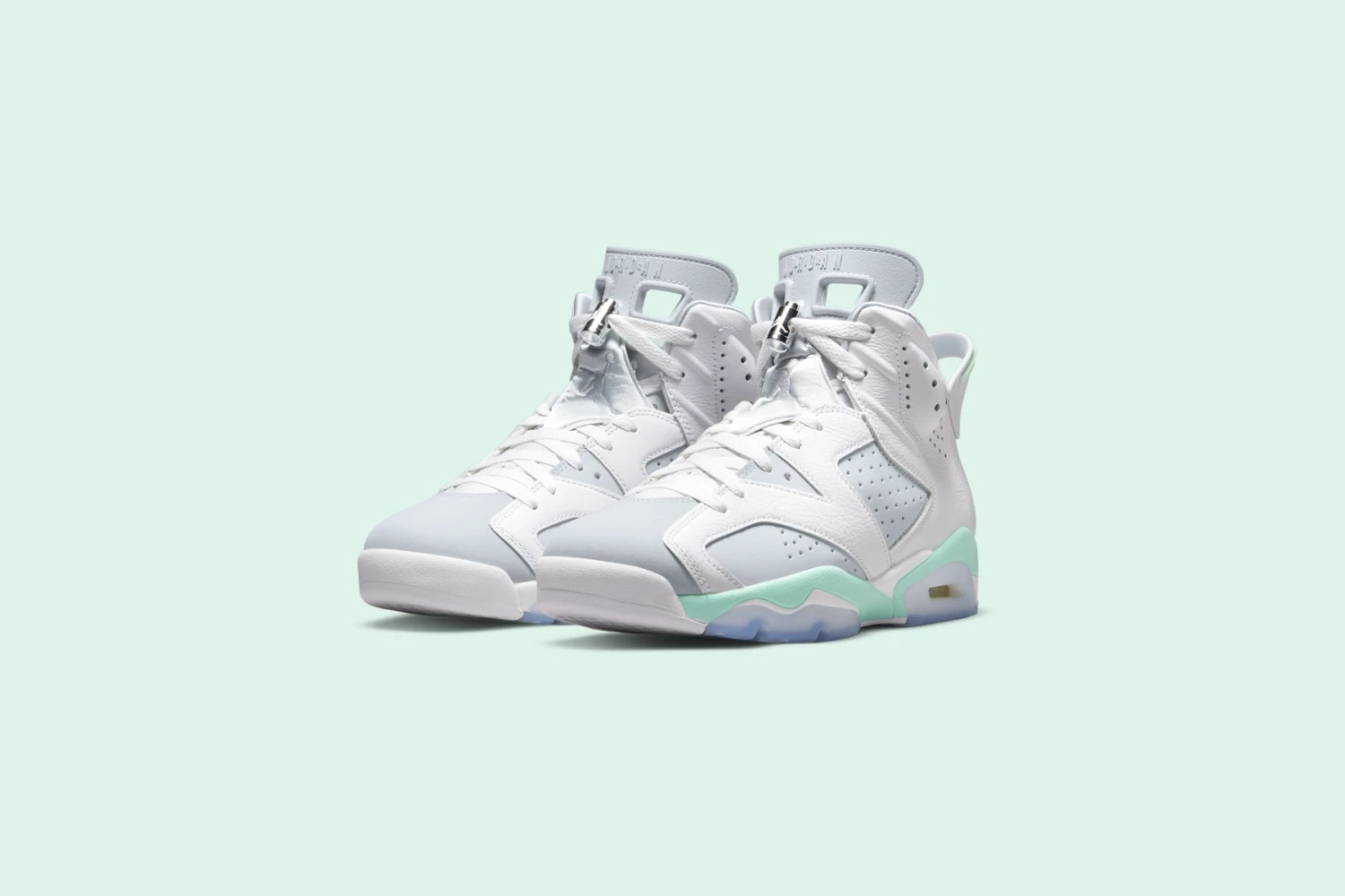 Air Jordan 6 Retro Women's - White/Purple Platinum/Mint Foam - Image 3