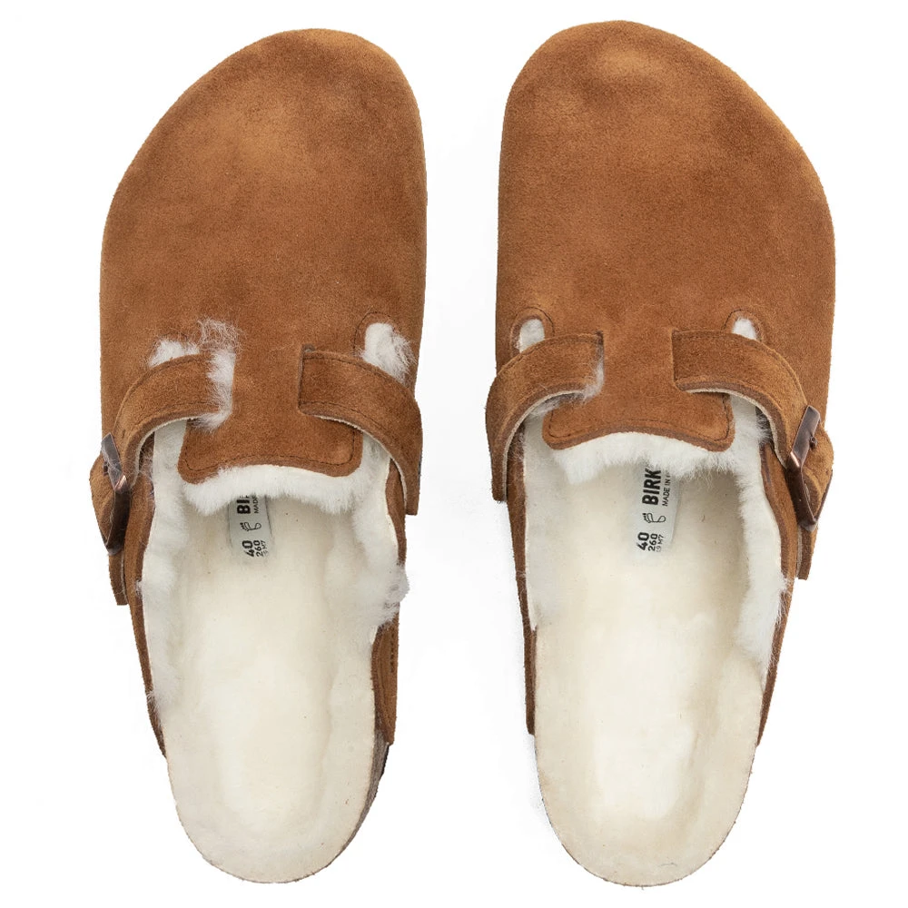 Birkenstock Wide Boston Shearling - Mink - Image 2