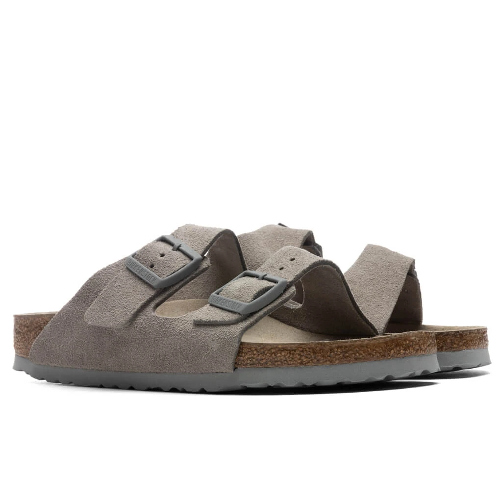 Birkenstock Narrow Arizona Soft Footbed - Stone Coin - Image 2