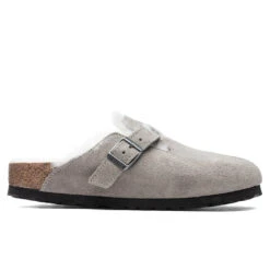 Birkenstock Narrow Boston Shearling - Stone Coin
