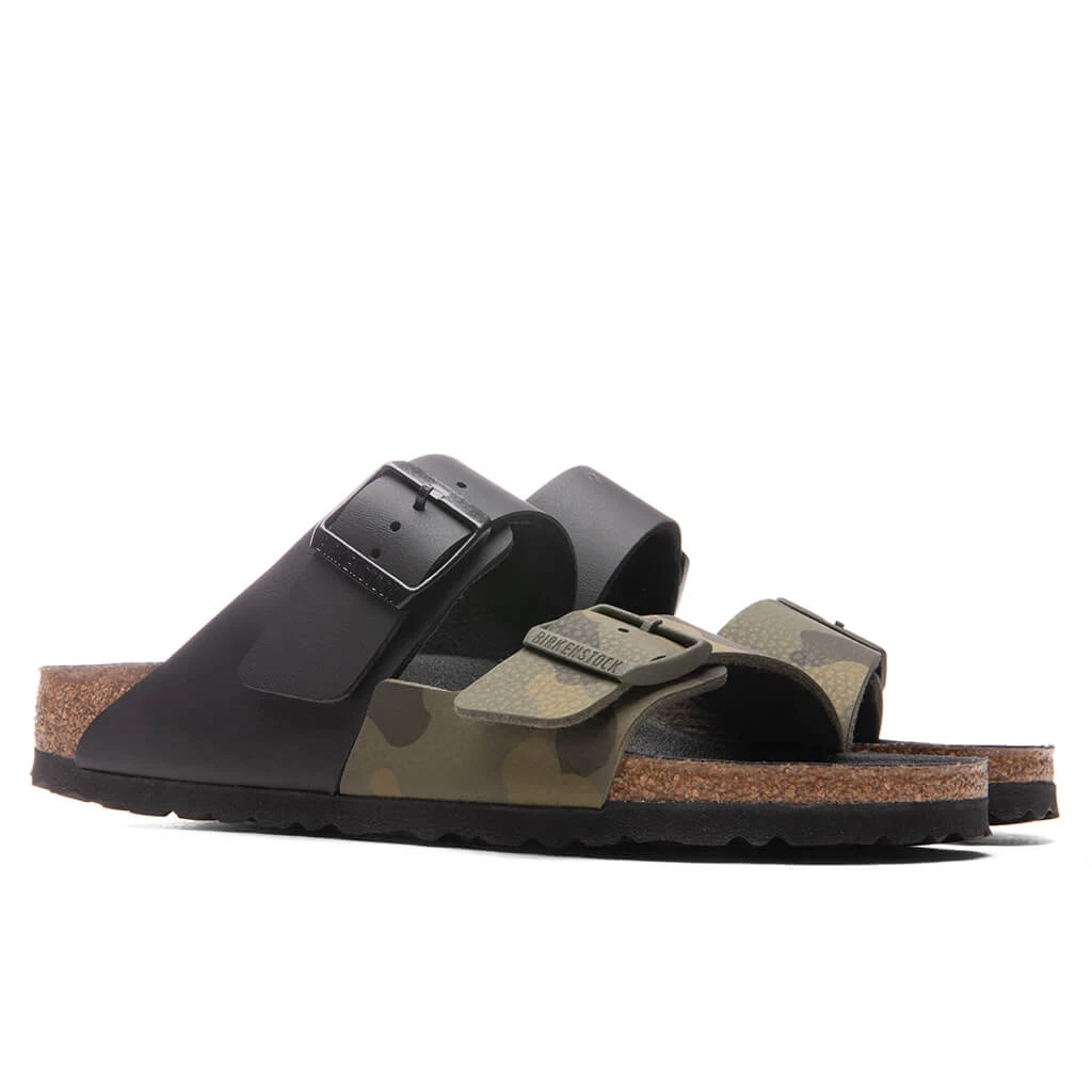Birkenstock Women's Narrow Arizona Split Birko-Flor - Black/Desert Soil Camo Green - Image 3