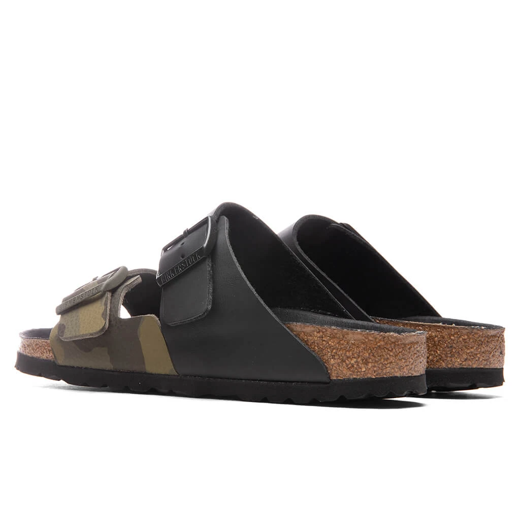 Birkenstock Women's Narrow Arizona Split Birko-Flor - Black/Desert Soil Camo Green - Image 4