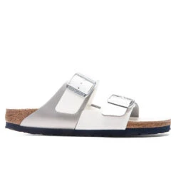 Birkenstock Women's Narrow Arizona Split Birko-Flor - White/Silver