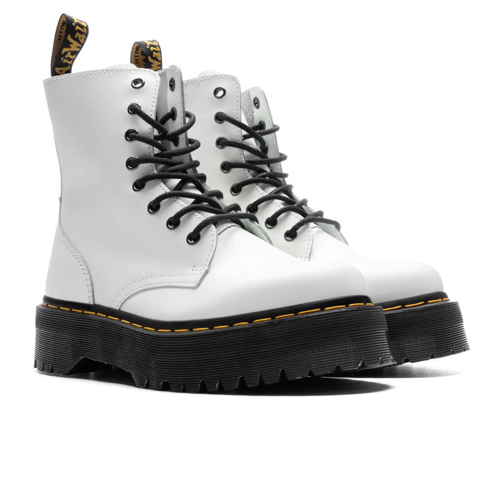 Dr. Martens Air Wair Women's Jadon Polished Smooth Boot - White - Image 2