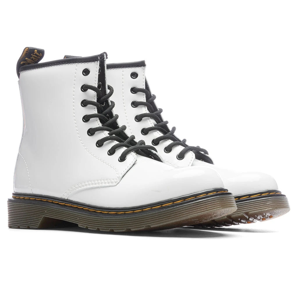 Dr. Martens Women's 1460 Patent Leather Boots - White Patent Lamper - Image 2