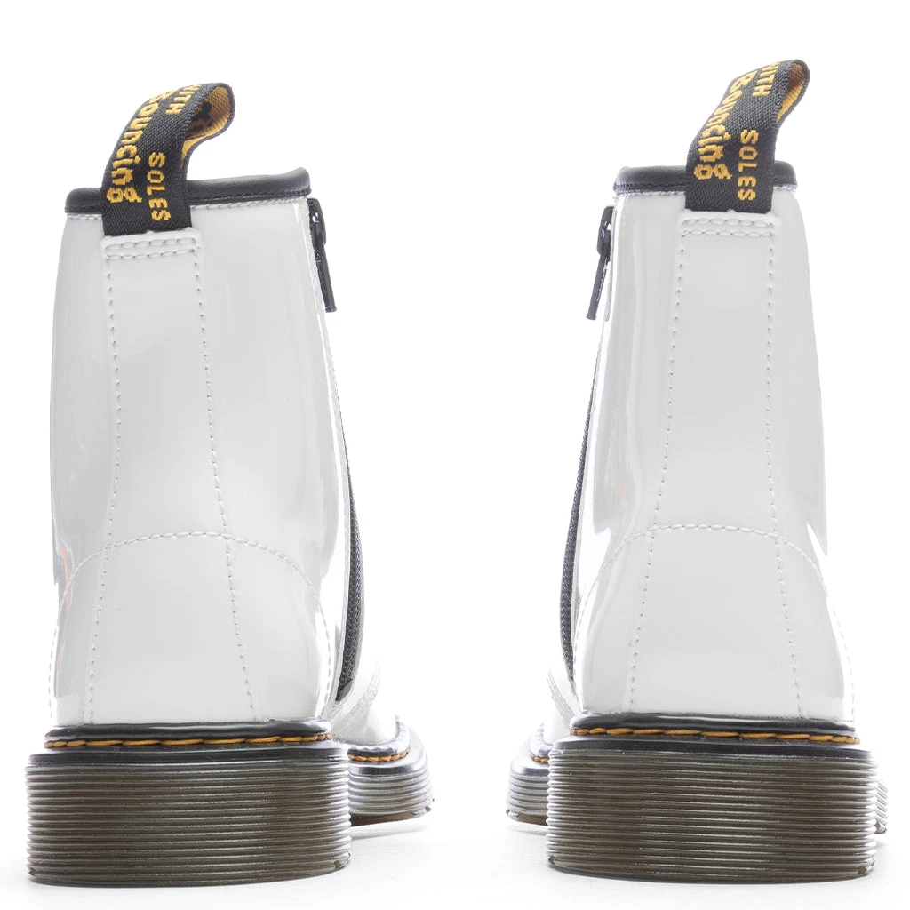 Dr. Martens Women's 1460 Patent Leather Boots - White Patent Lamper - Image 4
