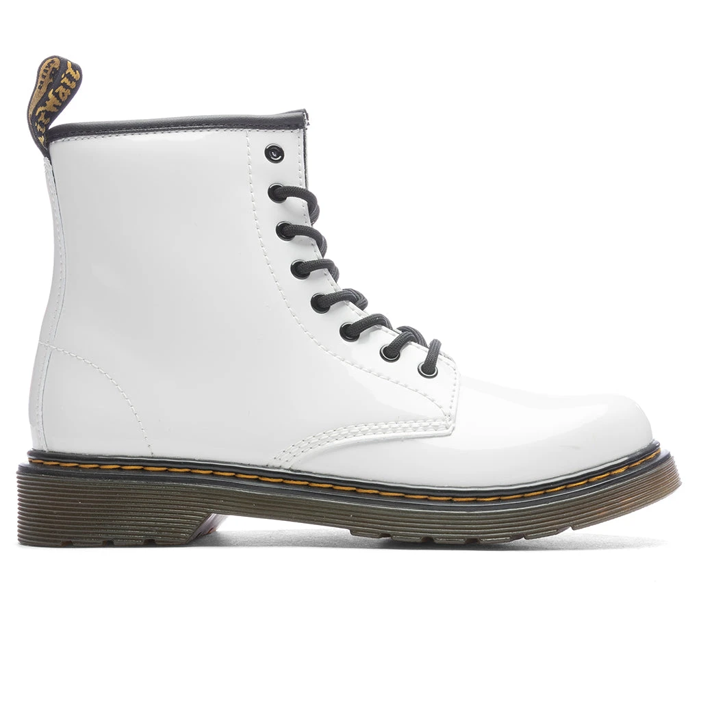 Dr. Martens Women's 1460 Patent Leather Boots - White Patent Lamper