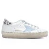 Golden Goose Women's Hi Star - White/Powder Blue/Cream Leopard