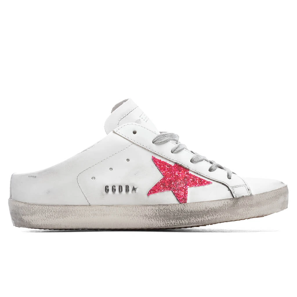 Golden Goose Women's Super-Star Sabot - White/Pink Fluorescent