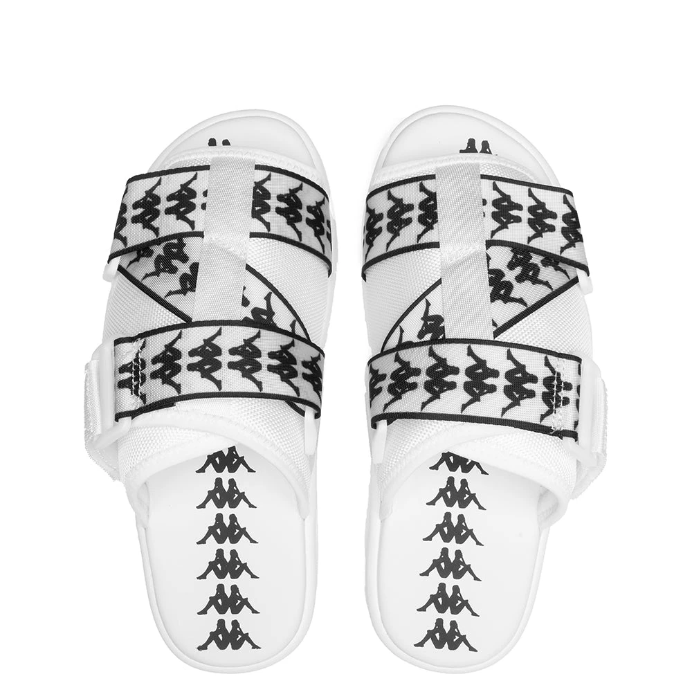 Kappa 222 Banda Mitel 1 Sandals - White/Black - Image 4