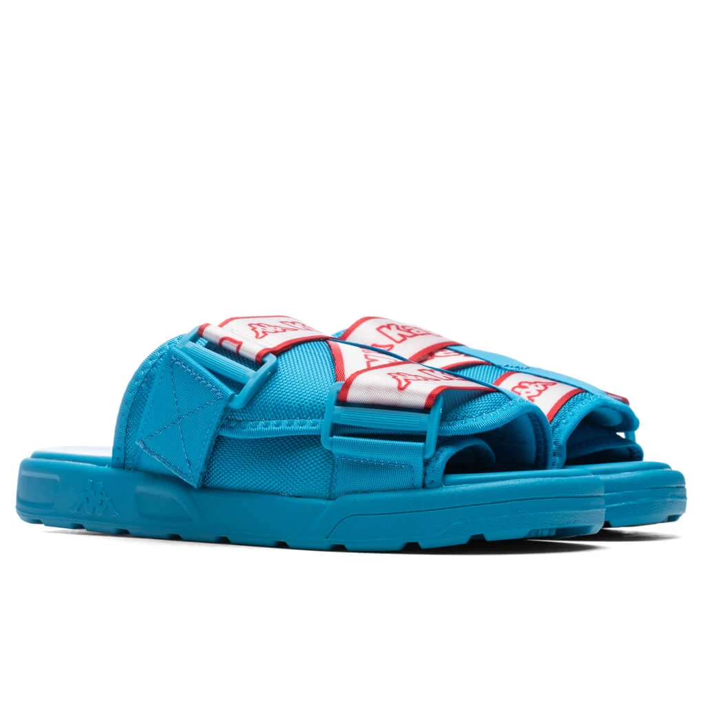 Kappa Logo Tape Kalpi Sandals - Blue Peacock/Red Toreador - Image 2