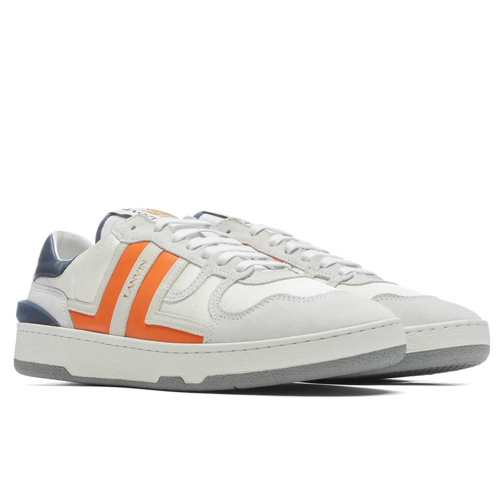 Lanvin Clay Low Top Sneakers - Navy Blue/Orange - Image 2