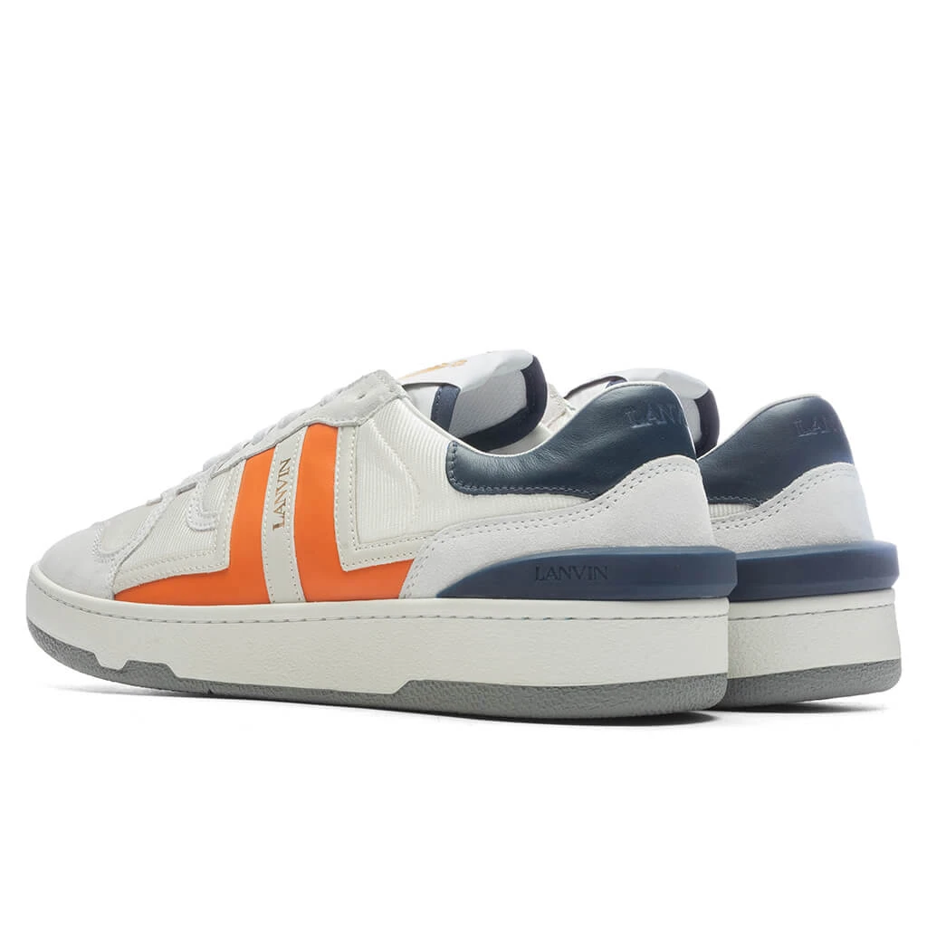Lanvin Clay Low Top Sneakers - Navy Blue/Orange - Image 3