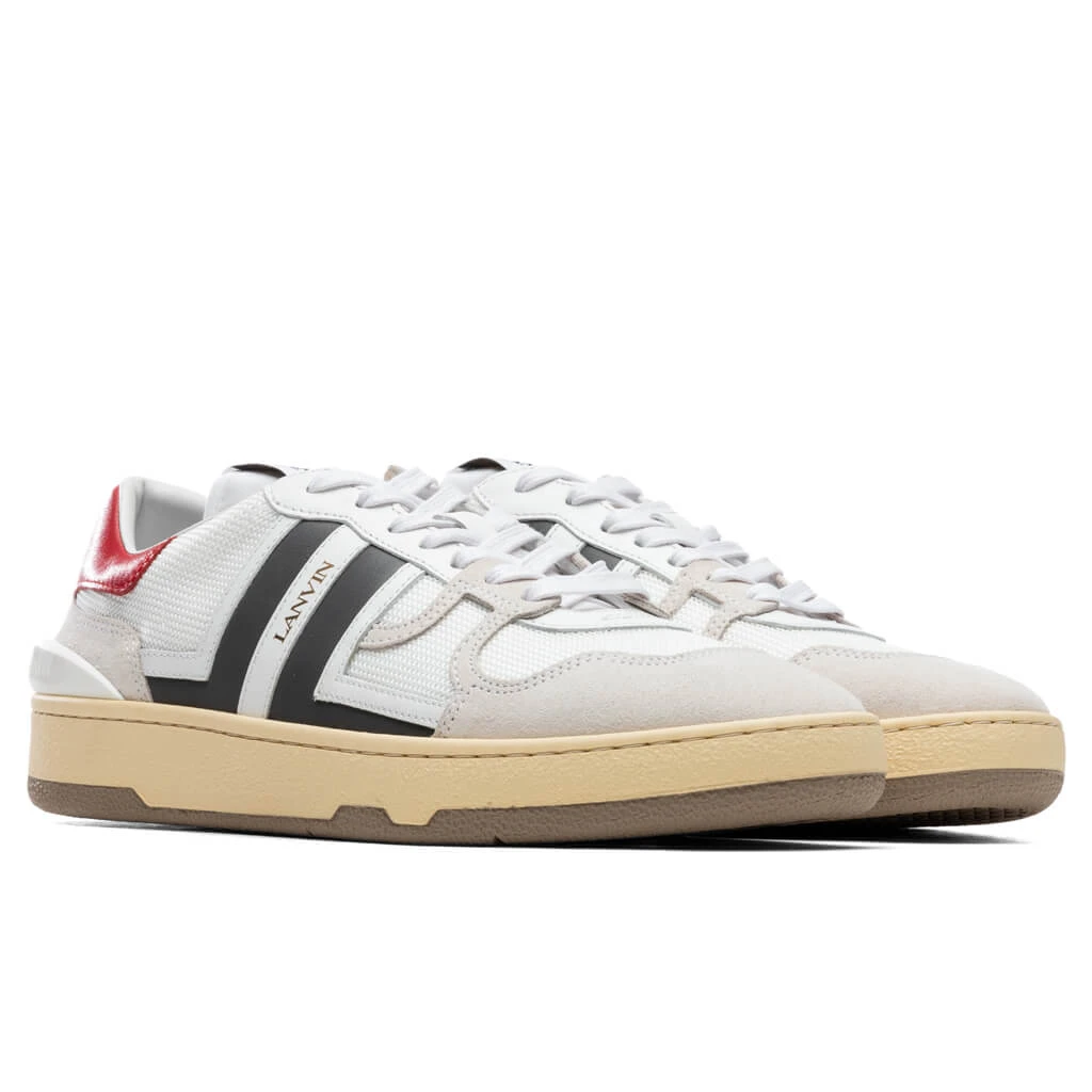 Lanvin Clay Low Top Sneakers - White/Grey - Image 2