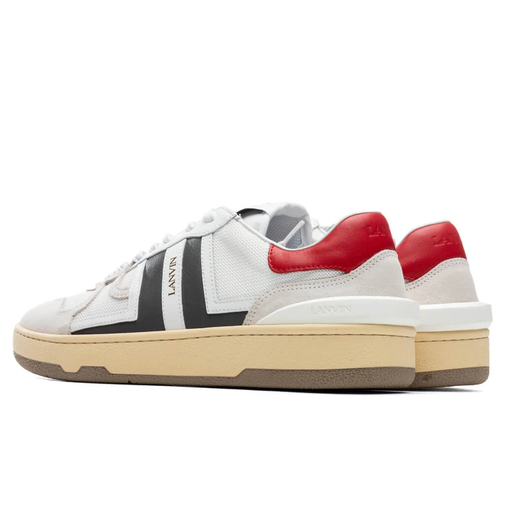 Lanvin Clay Low Top Sneakers - White/Grey - Image 3