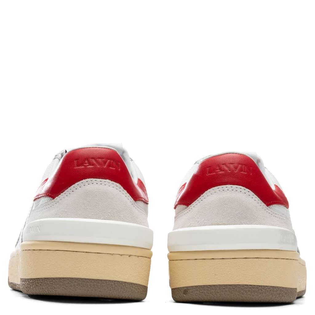 Lanvin Clay Low Top Sneakers - White/Grey - Image 4