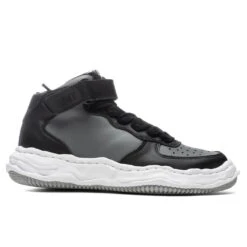Wayne High OG Sole Leather Sneaker - Black/Grey