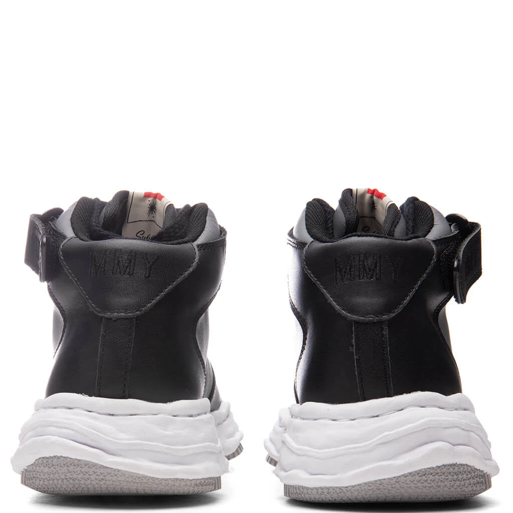 Wayne High OG Sole Leather Sneaker - Black/Grey - Image 4