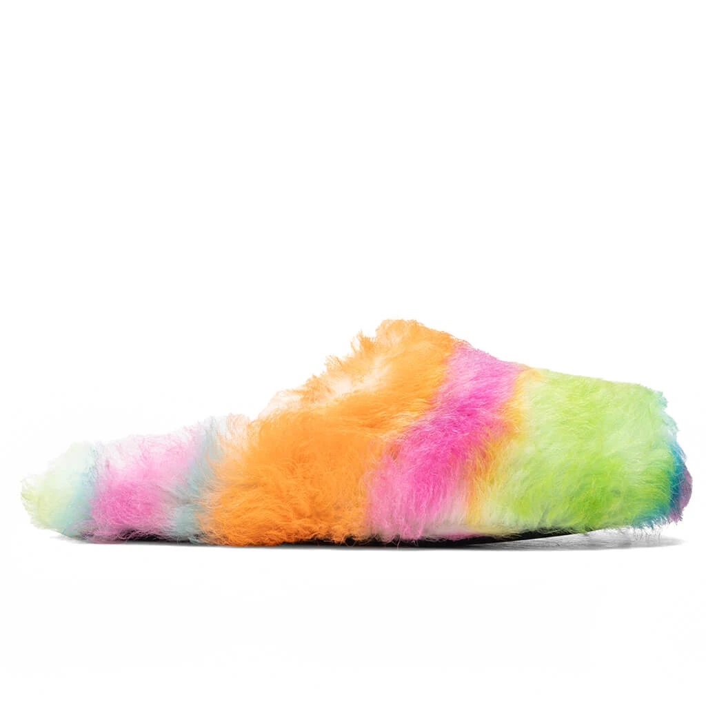 Marni Striped Shearling Fussbett Sabot - Multicolored