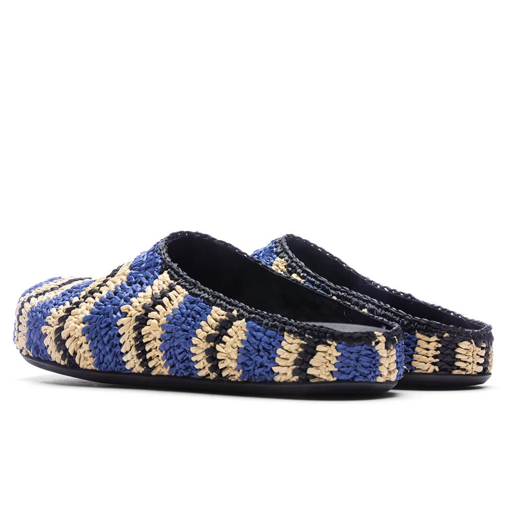 Marni X No Vacancy Inn Fussbett Sabot - Vivid Blue/Natural - Image 3