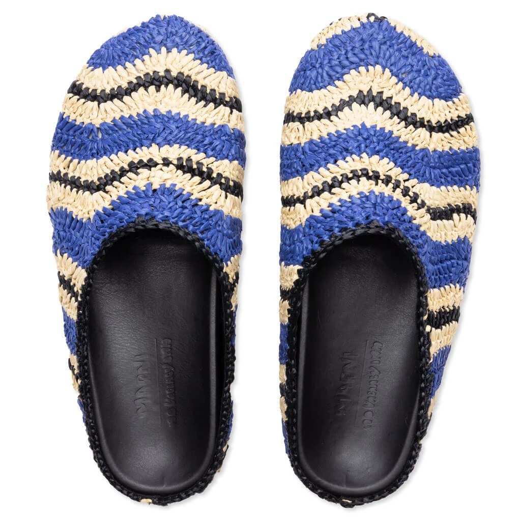Marni X No Vacancy Inn Fussbett Sabot - Vivid Blue/Natural - Image 4