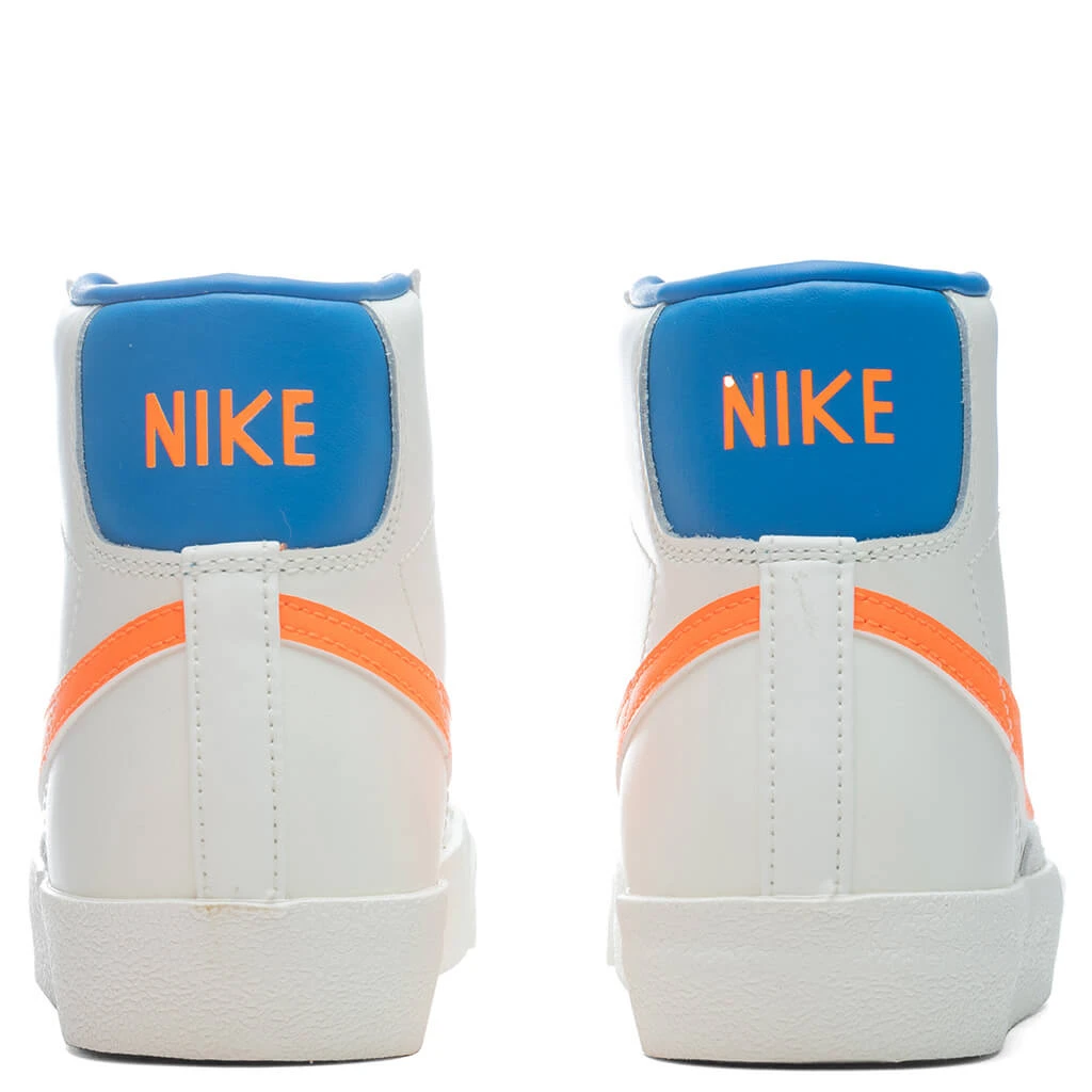 Nike Women's Blazer Mid '77 - Sail/Total Orange/LT Photo Blue - Image 4