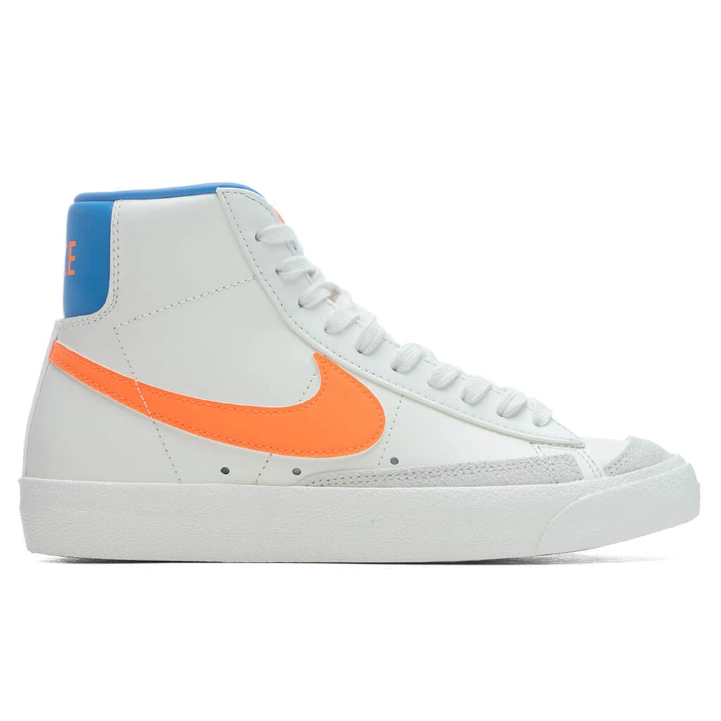 Nike Women's Blazer Mid '77 - Sail/Total Orange/LT Photo Blue