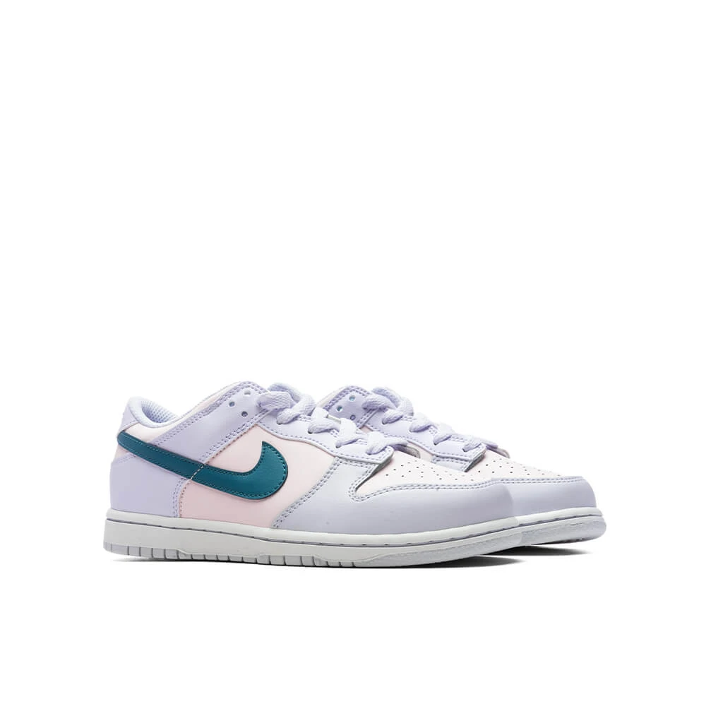 Nike Dunk Low (PS) - Football Grey/Mineral Teal/Pearl Pink - Image 2