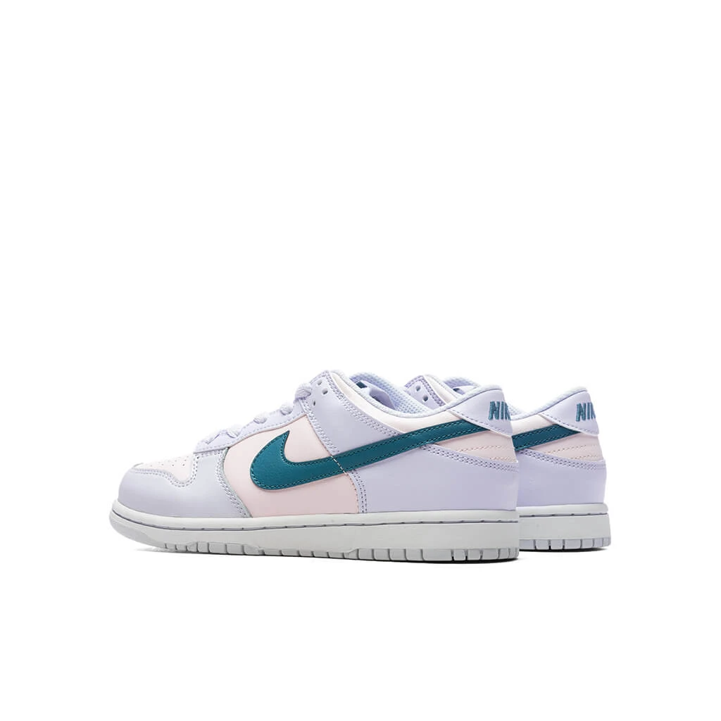 Nike Dunk Low (PS) - Football Grey/Mineral Teal/Pearl Pink - Image 3