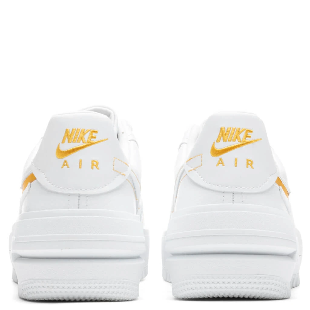 Nike Women's Air Force 1 PLT.AF.ORM - White/Yellow Ochre/Summit White - Image 4