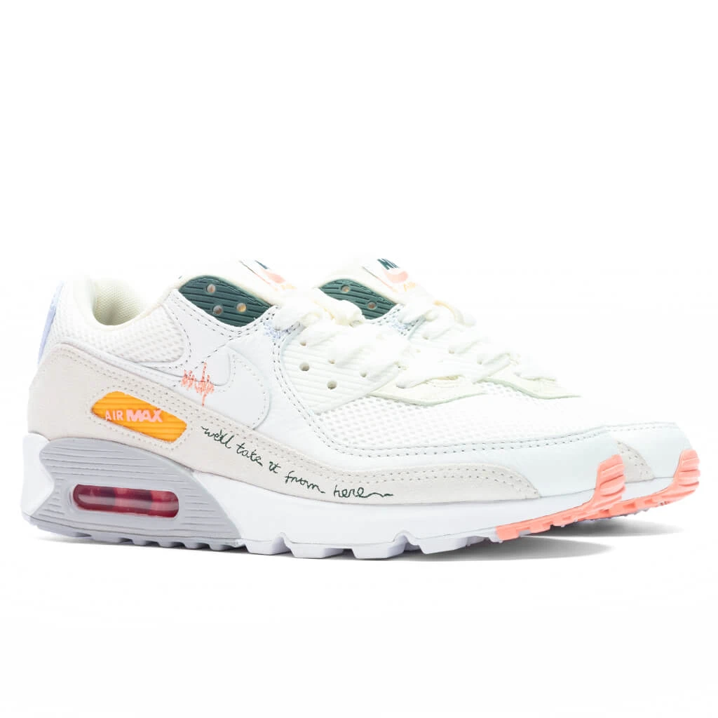 Nike Air Max 90 Women's - Summit White/Pro Green - Image 2