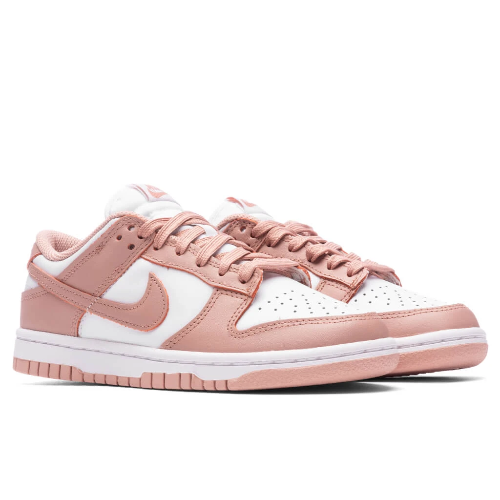 Nike Women's Dunk Low - White/Rose Whisper - Image 2