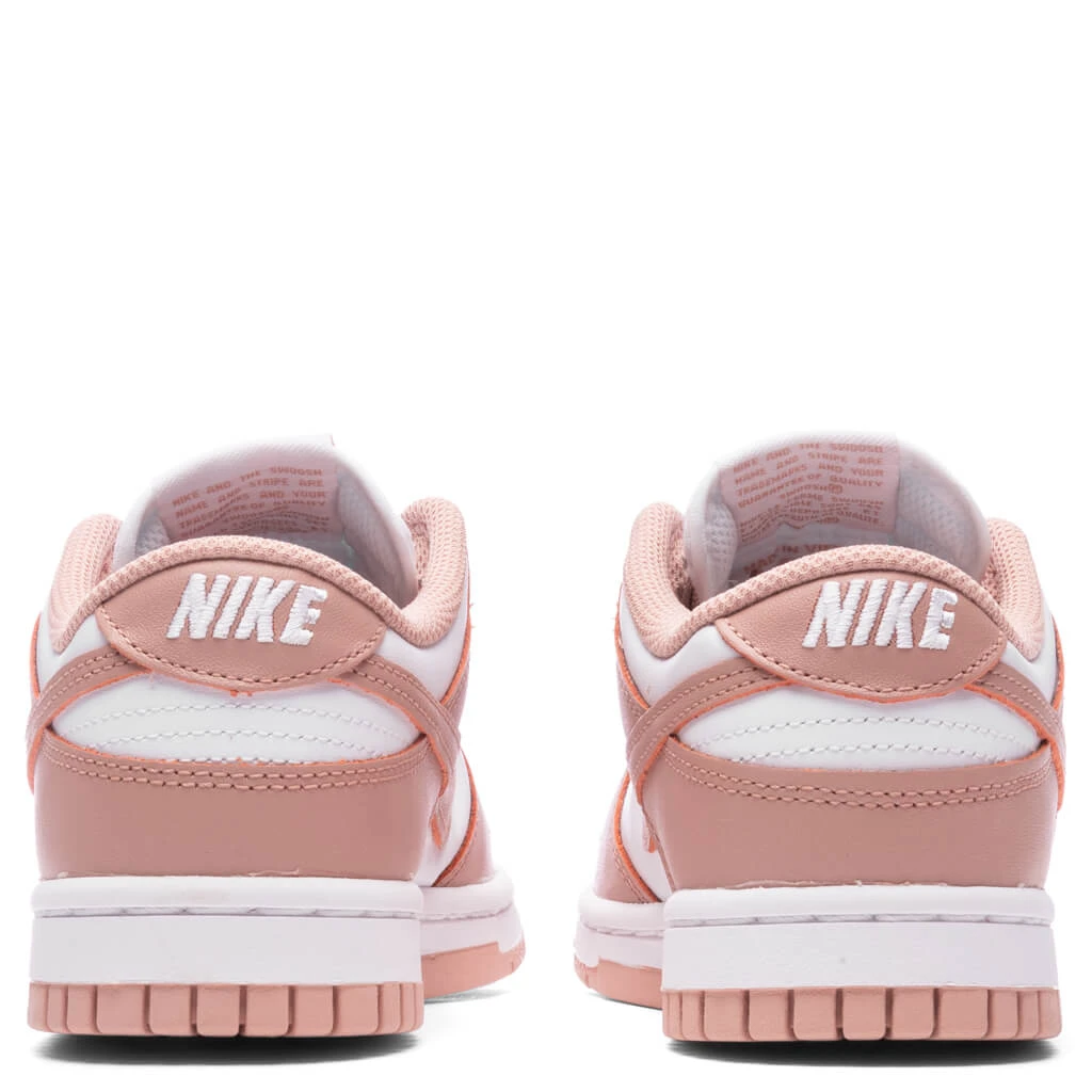 Nike Women's Dunk Low - White/Rose Whisper - Image 4