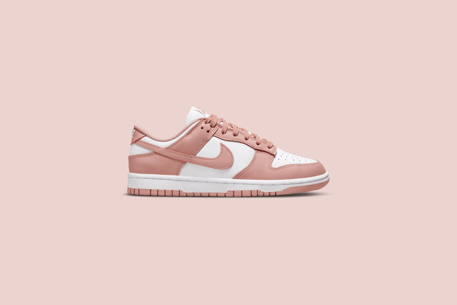 Nike Women's Dunk Low - White/Rose Whisper - Image 5