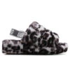 Ugg Women's Fluff Yeah Slide Panther Print - Stormy Grey