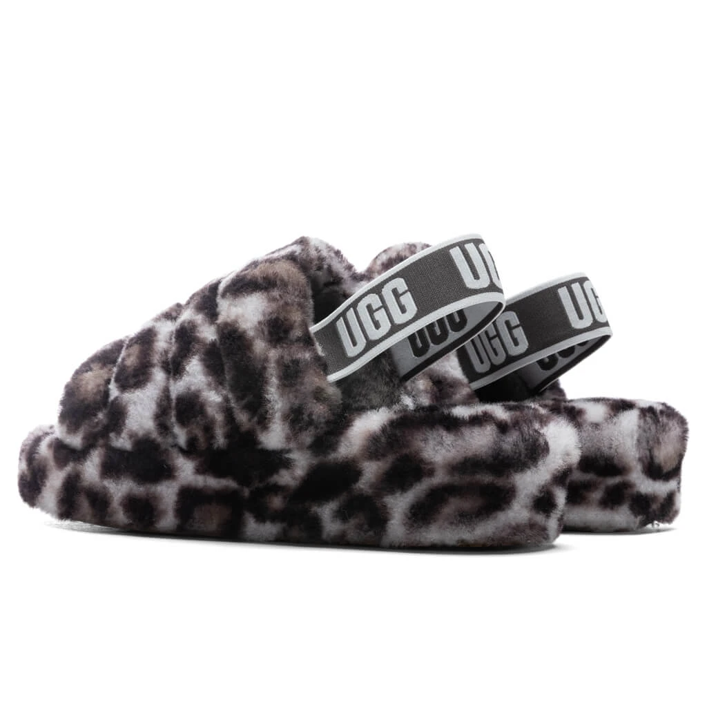 Ugg Women's Fluff Yeah Slide Panther Print - Stormy Grey - Image 3