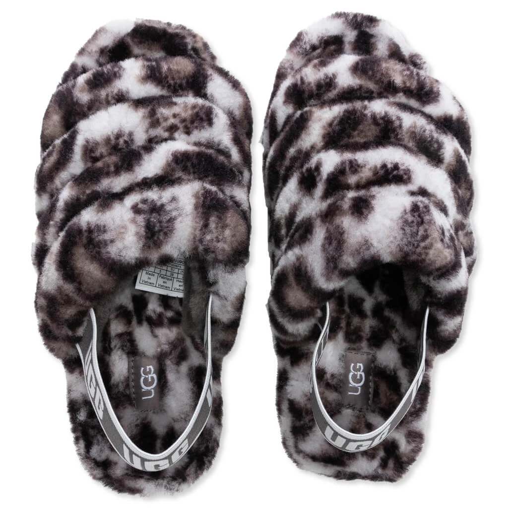 Ugg Women's Fluff Yeah Slide Panther Print - Stormy Grey - Image 4