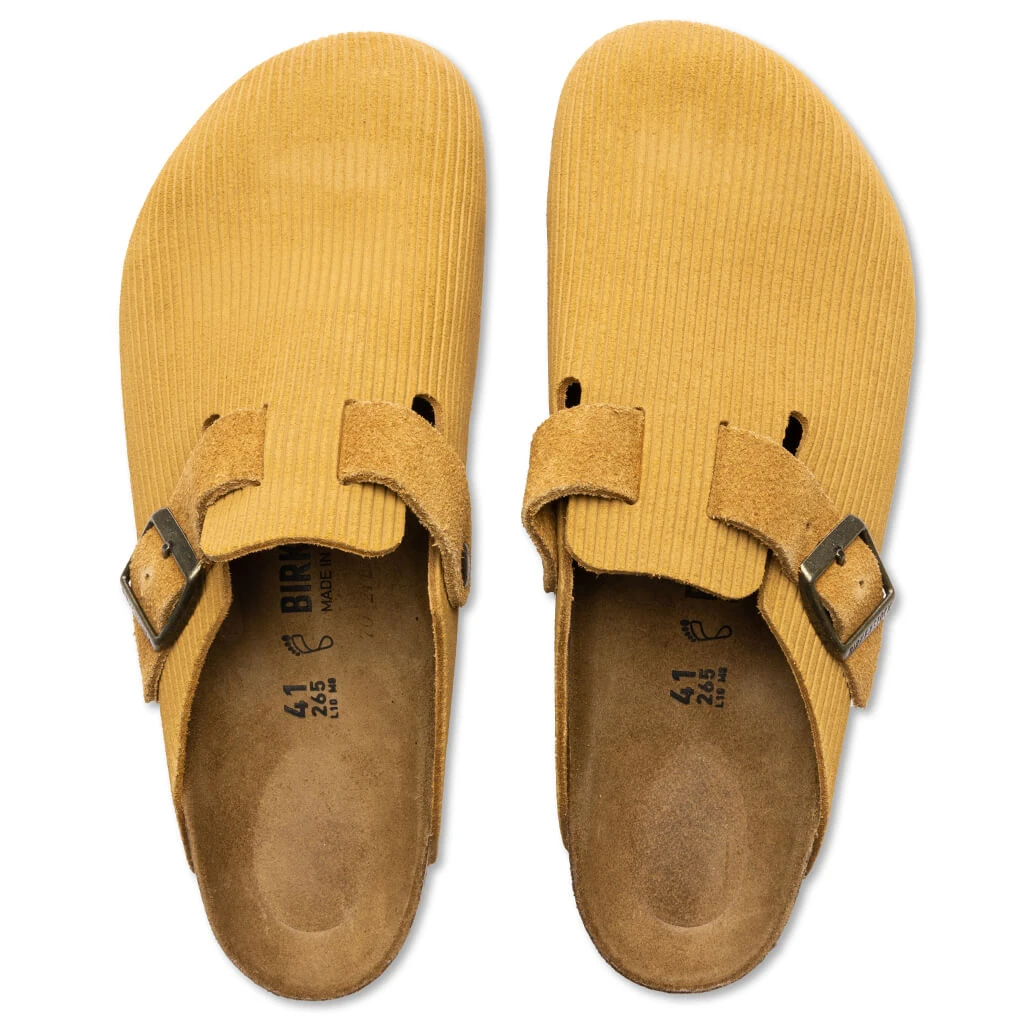 Birkenstock Women's Narrow Boston Suede Embossed - Cork Brown - Image 4