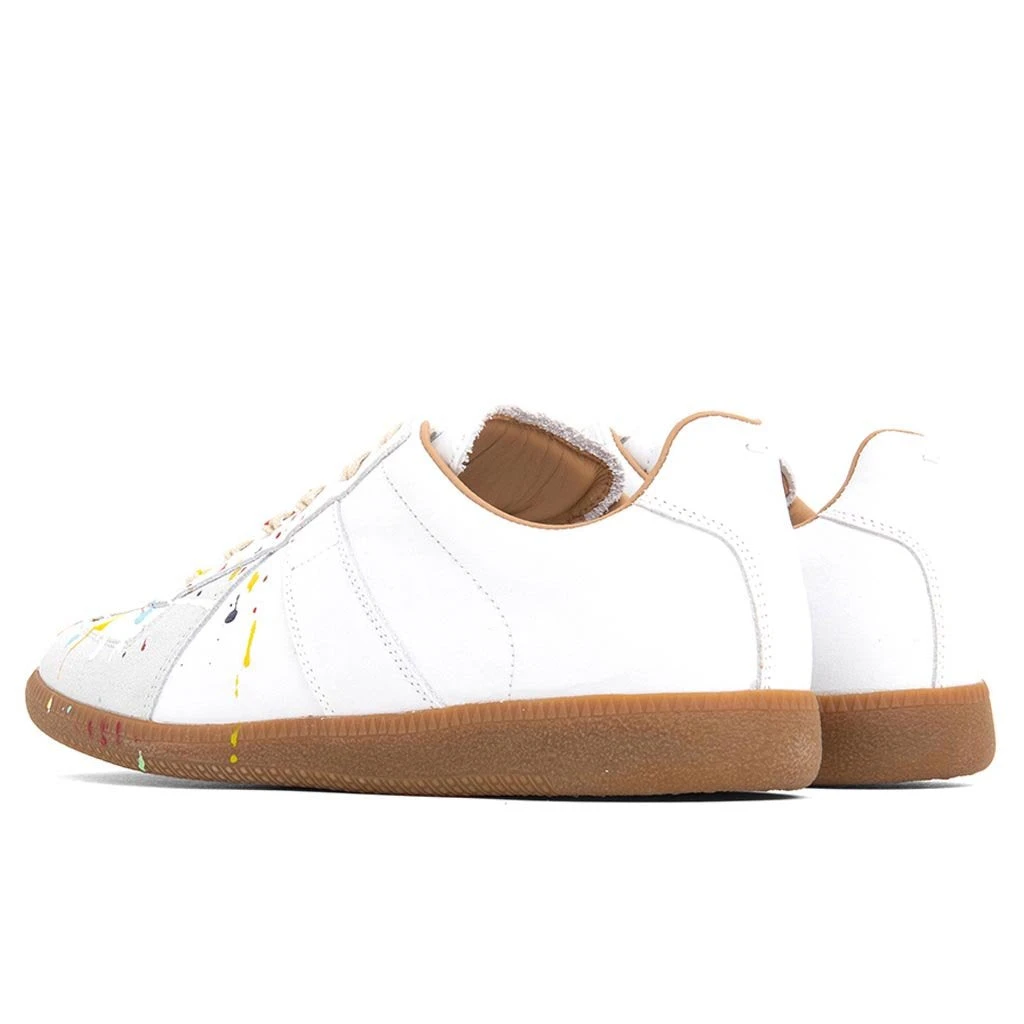 Maison Margiela Replica Low Top Suede Paint Drop - White/Multi - Image 3